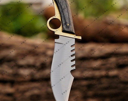 Replica Bowie Daryl Finger Guard Knife With Brass